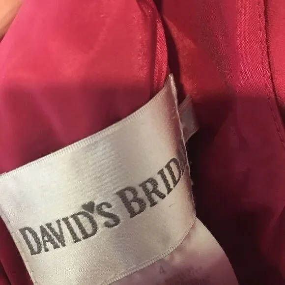 David’s Bridal size 4 formal cocktail dress sleeveless silky - Picture 6 of 9